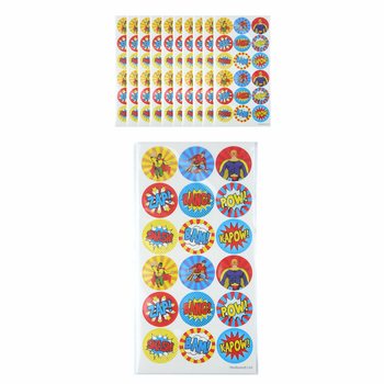 FUN STICKERS - SUPERHELDEN 18 STICKERS PER VEL (10st.)