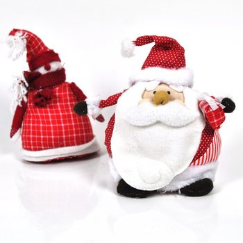 PLUCHE KERSTMAN & SNEEUWPOP (4st.)