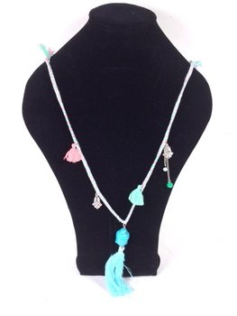 HALSKETTING MET BUDDHA BLAUW (1st)