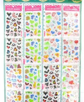 HARTEN STICKERS OP KAART (16st.)