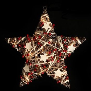 GROTE LICHTGEVENDE DECORATIE KERSTSTER 45 CM. (2st.)