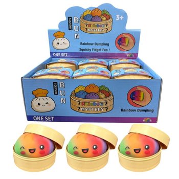 RAGE - RAINBOW Squishy Bun Dumplings GROOT (Afm. 8.5 x 8.5 x 4.8 Cm) - Viral 2026 Fidget Toy (12st.)
