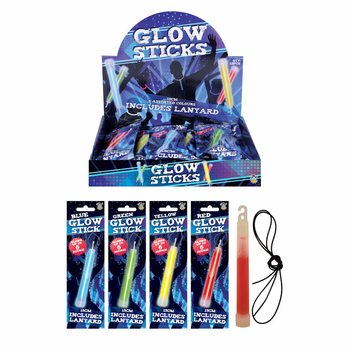 GLOW STICK BREAKLIGHT - 15CM. LANG MET KOORD - MIX KLEUREN IN DISPLAY (12st.)