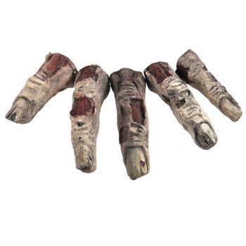 5 STUKS AFGEHAKTE DECORATIE VINGERS IN NETJE (6netjes)