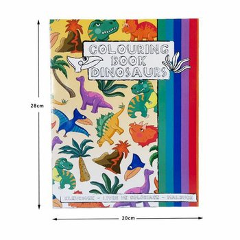 A4 - DINOSUARUS KLEURBOEK  21x28 Cm, MET STICKERS (12st.)