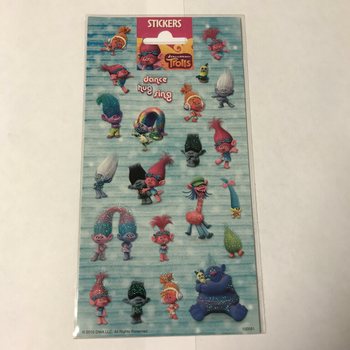 STICKERVEL: TROLLS,  Afm. 20 x 10 Cm. (10st.)