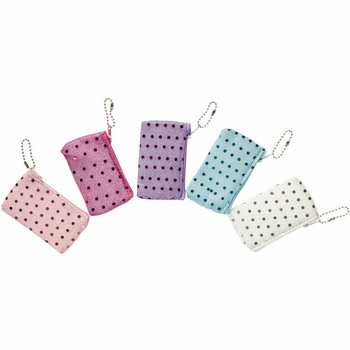 KLEINE GLITTER TASJES MET RITS (50st.)