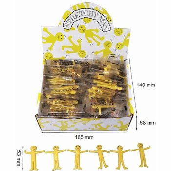 STRETCHY SMILEY POPPETJES - IN DISPLAY (72st.)