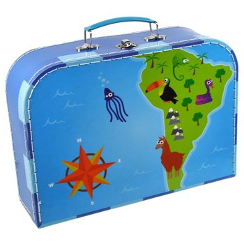 GROTE WERELDKAART PUZZEL IN KOFFER 