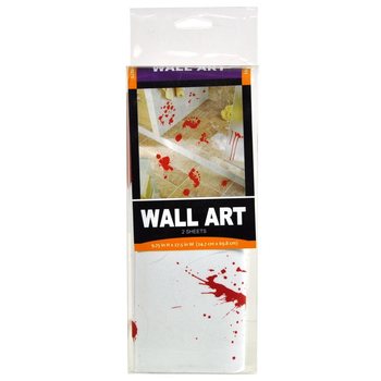 BLOEDSPOREN WANDDECORATIE MUURSTICKERS (2st.)