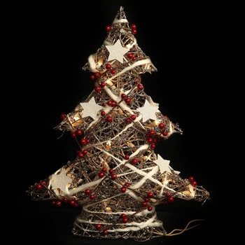 GROTE LICHTGEVENDE DECORATIE KERSTBOOM 50 CM. (1st.)