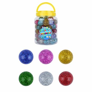 GLITTER STUITERBALLEN &Oslash;3.3CM IN POT (72st.)