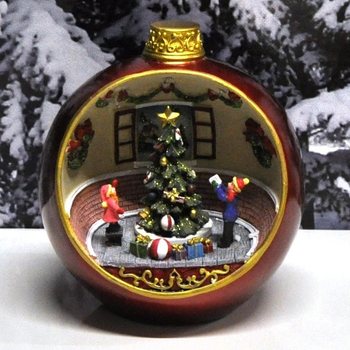 LUXE KERSTMIS ORNAMENT MET LICHT EN GELUID