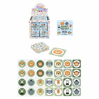 KLEINE MEMORY SPELLEN - MODEL: JUNGLE DIEREN - IN DISPLAY (64st.)
