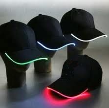 LICHTGEVENDE LED PET / PARTY CAPS - KLEUR: ORANJE (12st.)