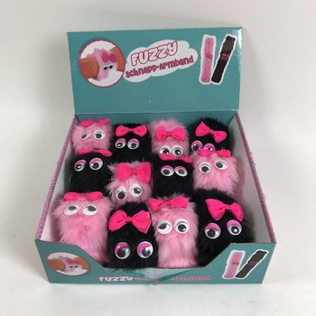 PLUCHE FUZZY SNAP BRACELETS / FUZZY CLIC ARMBANDEN (12st.)