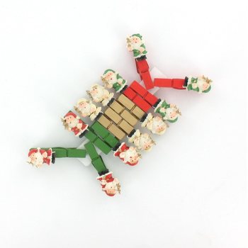 12 KERSTMAN WASKNIJPERS (12st.)