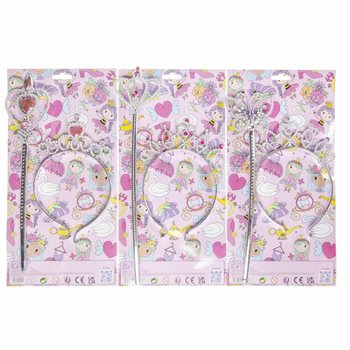 PRINSESSEN STAF + TIARA OP KAART (12st.)