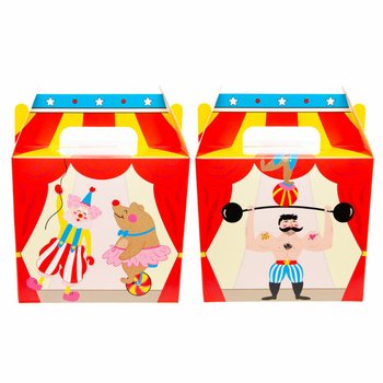 MENUBOX / TRAKTATIEDOOSJE CIRCUS 14x10x17 Cm. (12st.)