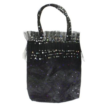 SPEELGOED HANDTAS MET GLITTERS EN SPINNENWEB PRINT (6st.)