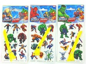 MARVEL HEROES PRESSERS/STICKERS (24st.)