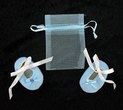 BABY SCHOENTJES MET GESCHENKZAKJE - BLAUW (12paar.)