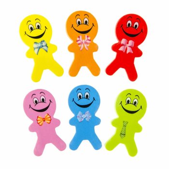 2-DELIGE VROLIJKE SMILEY POPPETJES GOM (36st.)