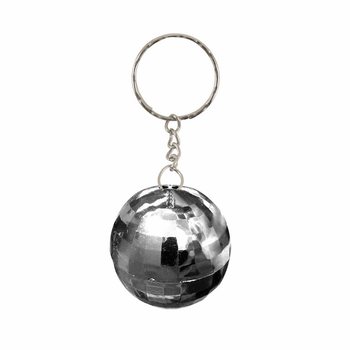 DISCO BAL SLEUTELHANGERS - ZILVER (12st.)