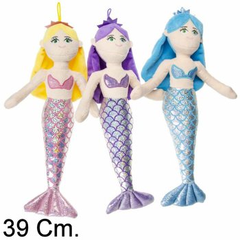 GROTE PLUCHE ZEEMEERMIN / MERMAID POP, 39 CM &ndash; MIX KLEUREN (12st.)