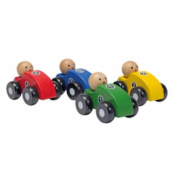 JOUECO - HOUTEN AUTO&rsquo;S IN DISPLAY - Geschikt voor kinderen vanaf: 12 Maanden (8st.)