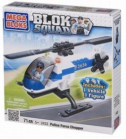 MEGABLOKS BLOK SQUAD POLICE FORCE CHOPPER - 2433 (1st.)