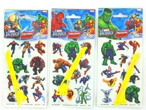 MARVEL HEROES PRESSERS/STICKERS (24st.)