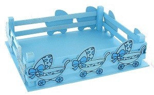 DECORATIE MANDJE - BABY BLAUW (2st.)