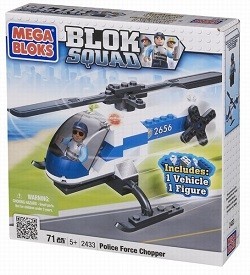 MEGABLOKS BLOK SQUAD POLICE FORCE CHOPPER - 2433 (1st.)