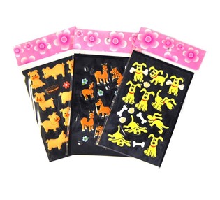 KLEINE STICKERVELLEN MET DIEREN (7st.)