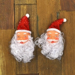 KLEINE KERSTMAN HOOFDJES, SET VAN 2 (12sets.)