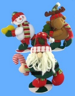 LUXE KERST FIGUREN OP STAANDE VOET (4st.)
