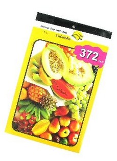 STICKER BOEKJES MODEL: FRUIT (12st.)