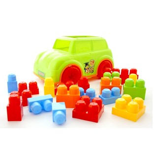 AUTO MET GROTE BOUWBLOKKEN (2st.)