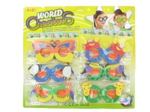 FOAM KINDER BRILLEN - MIX op KAART (6x6 Kaart.)