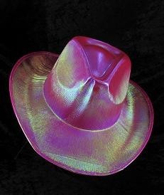COWBOY GLITTER HOED - ROSE (6st.)