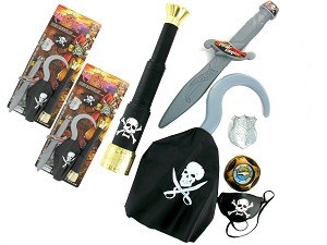 PIRATEN SET OP KAART - MODEL 1 (6st.)