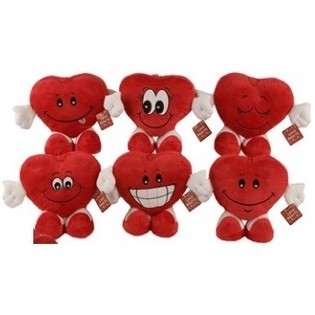 PLUCHE HARTEN MET HANDEN EN VOETEN (6st.)