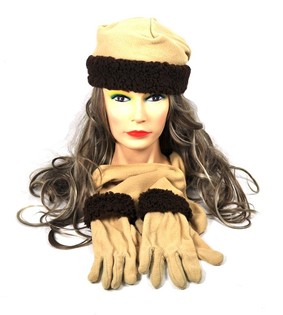 MICRO FLEECE SET 3-DELIG BEIGE