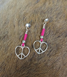 OORBELLEN ROZE HART (1st)
