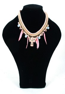 LUXE IBIZA LOOK HALSKETTING ROZE (1st)