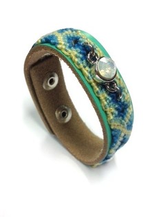 LUXE ARMBAND IBIZA LOOK MINT GROEN (1st)
