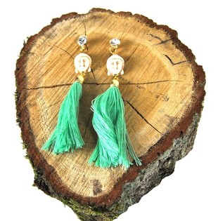 IBIZA LOOK OORBEL BUDDHA MINT/CREME (1st)