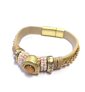 LUXE IBIZA LOOK ARMBAND CREME / TAUPE (1st)