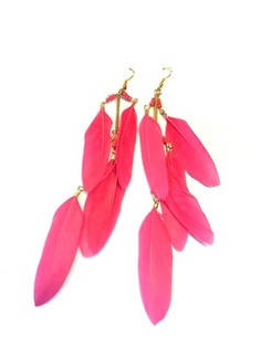 OORBELLEN MET VEREN ROZE(1st)
